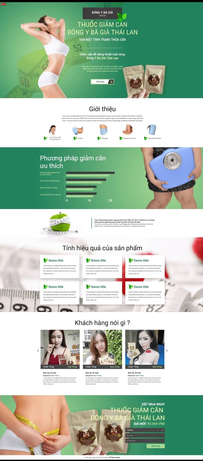 Landing page bán thực phẩm chức năng