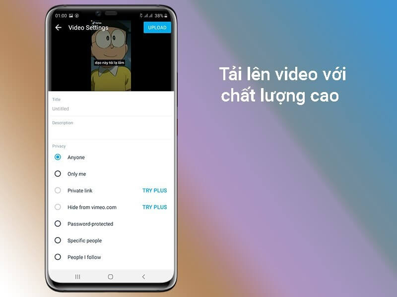 tải video chất lượng cao lên Vimeo dễ dàng