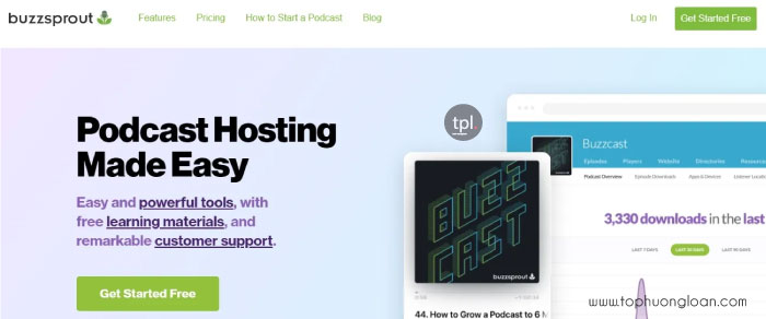 BuzzSprout - Podcast Hosting tốt nhất hiện nay