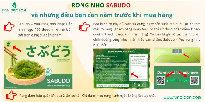 Phân biệt rong nho chính hãng Sabudo